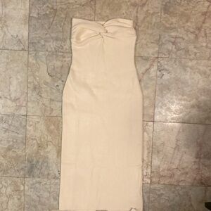 LILLUSORY Knitted Dresses Twisted Front Bodycon Dress with Back Slit